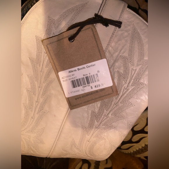 Azulado White Leather Western Boots - Picture 6 of 7